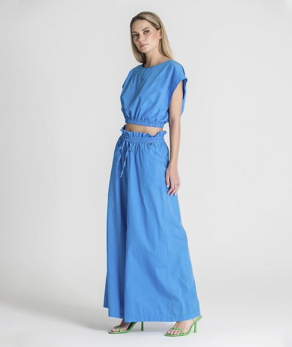 Blouse with elastic