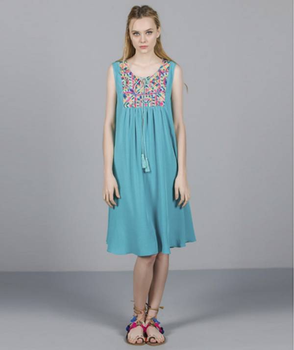 Dress with ethnic...