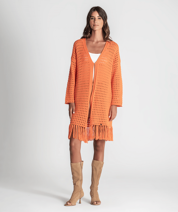 Cardigan with fringe