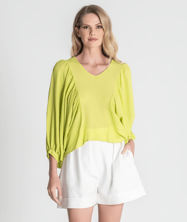 Blouse with ruffles