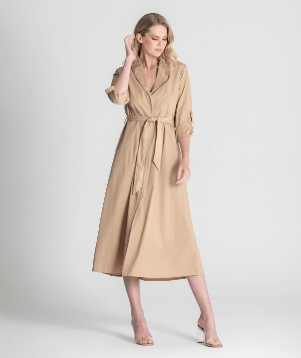Shirt dress with...