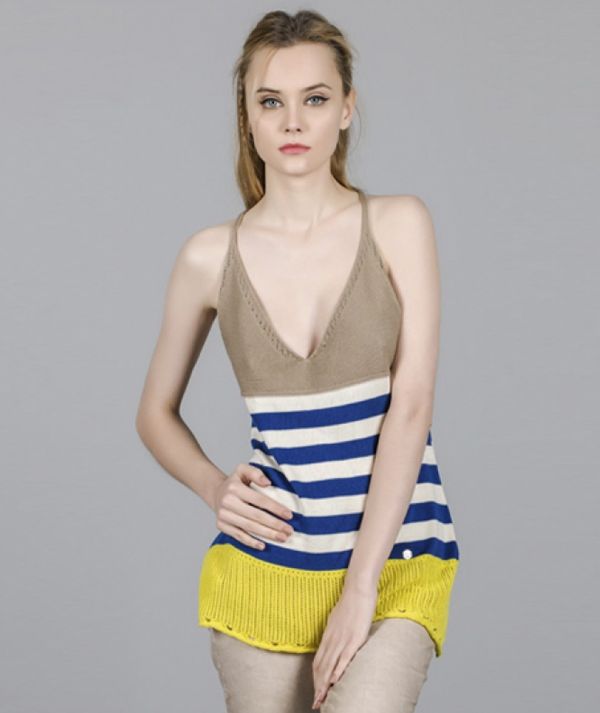 Striped top with...