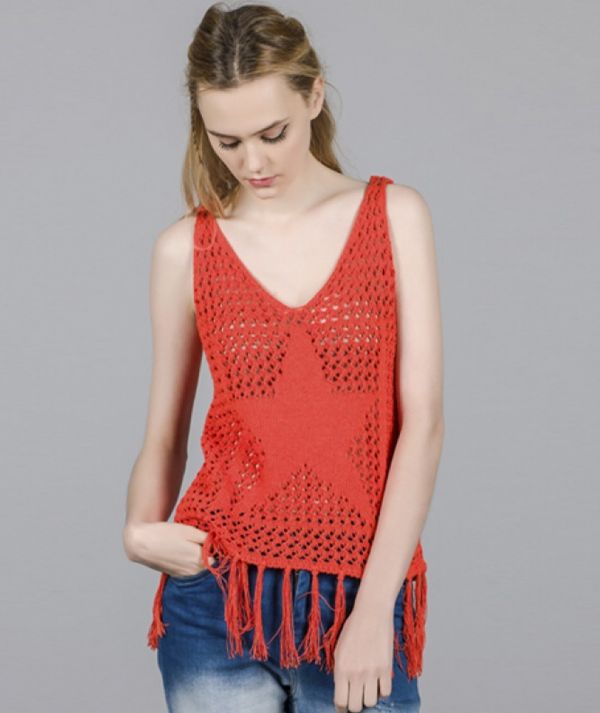 Top with star motif