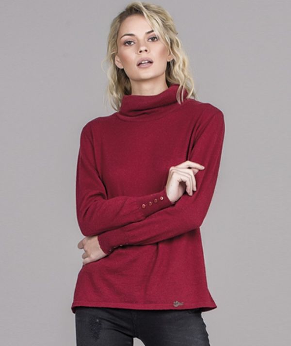 Polo neck sweater