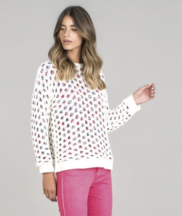 Perforated sweater