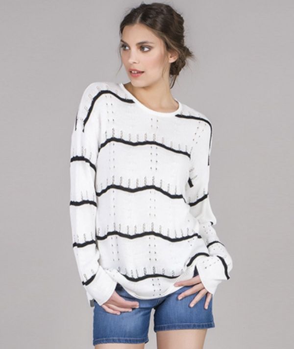 Perforated sweater