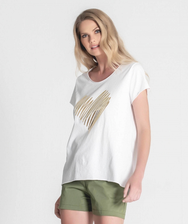 T-shirt coração...