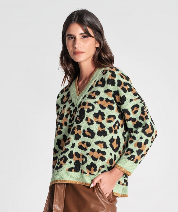 Animal print sweater