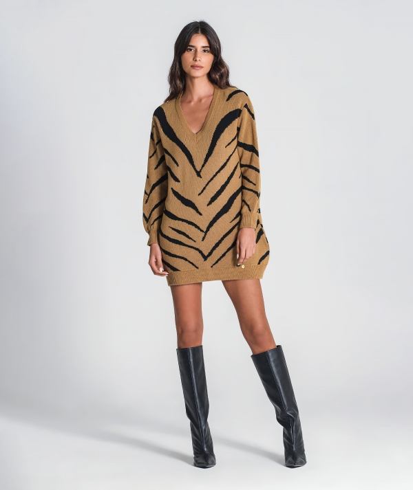 Vestido animal print
