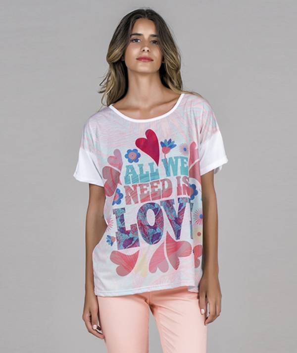 Love motif t-shirt