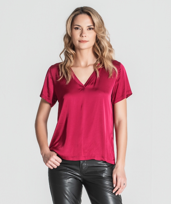 Blusa decote em v...