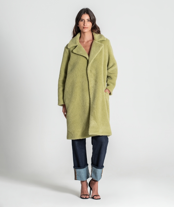 Long teddy coat