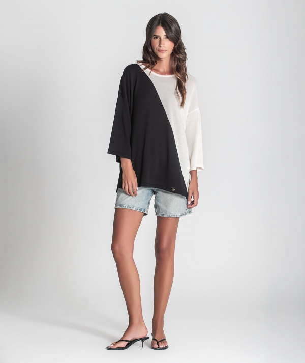 Camisola bicolor