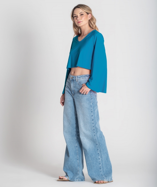 Camisola decote em v