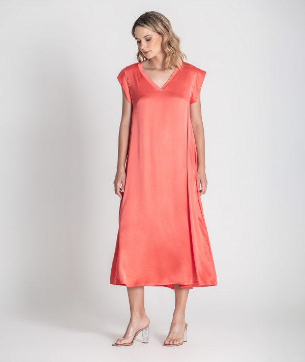 Vestido decote em v