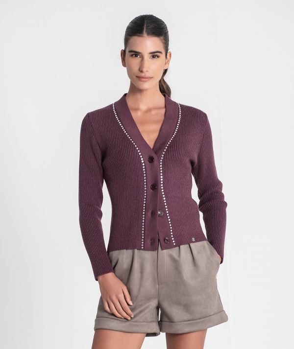 Ribbed cardigan