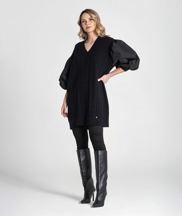 V-neck dress with...