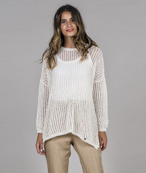 Perforated sweater