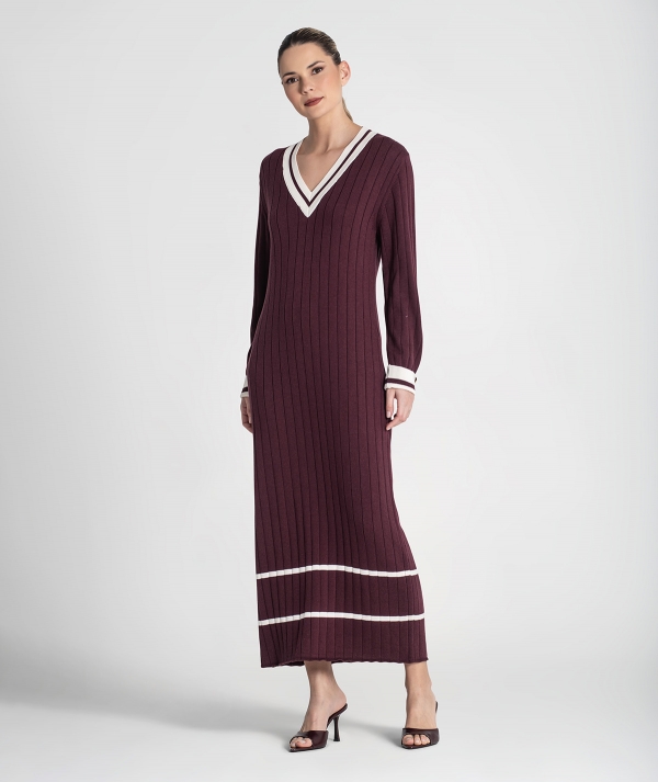 Long ribbed dress...
