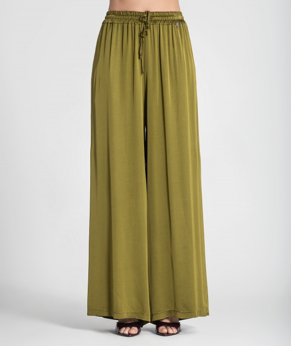 Calças largas com...