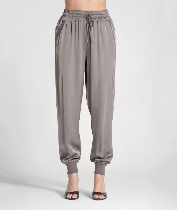 Satin jogger pants