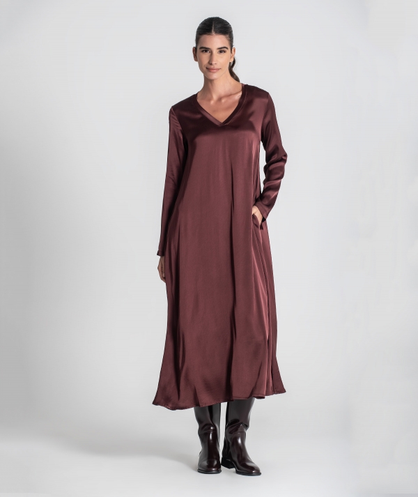 Satin long dress
