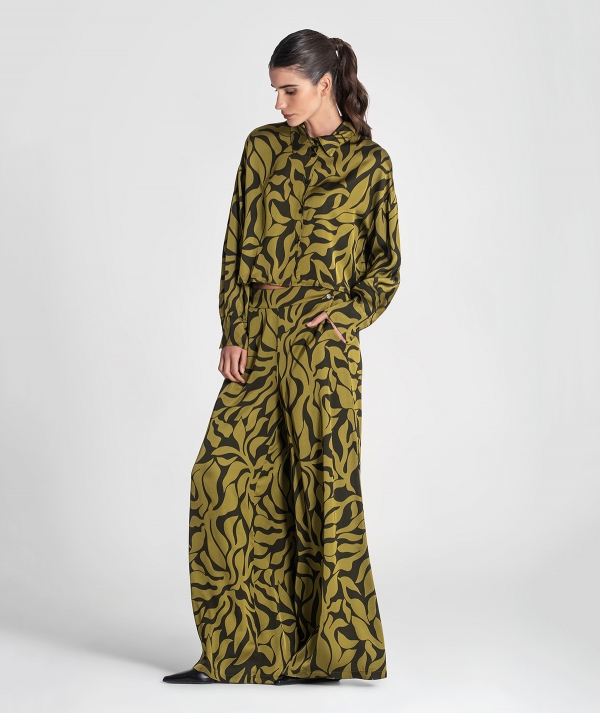 Satin blouse with...