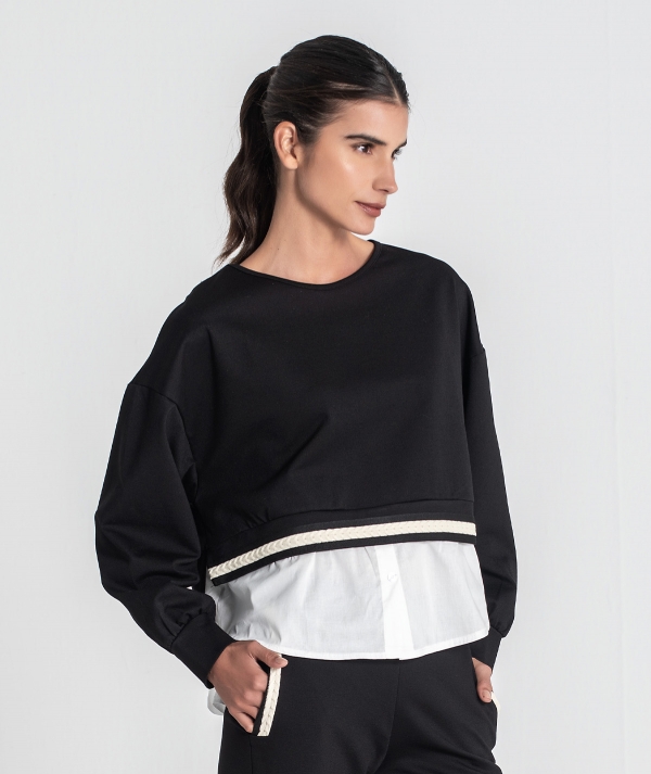 Shirt with fabric