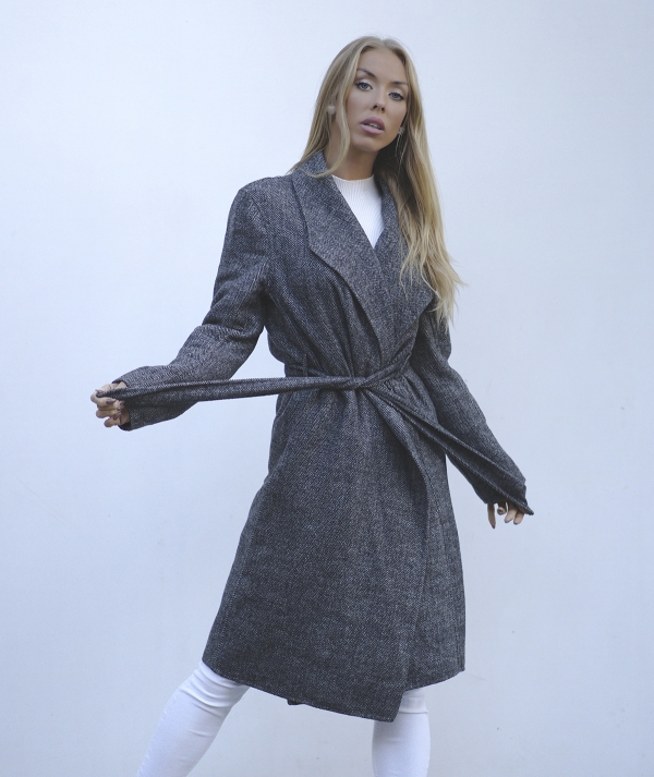 Overcoat with a belt