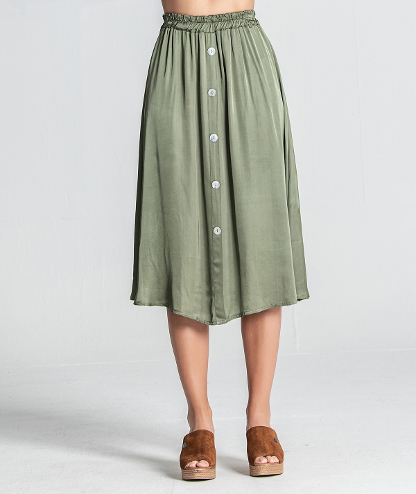 Skirt with buttons