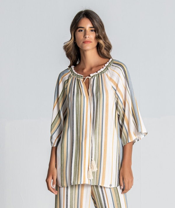Striped blouse...