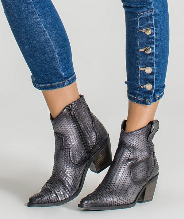 Scales ankle boots