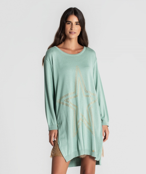Round neckline tunic