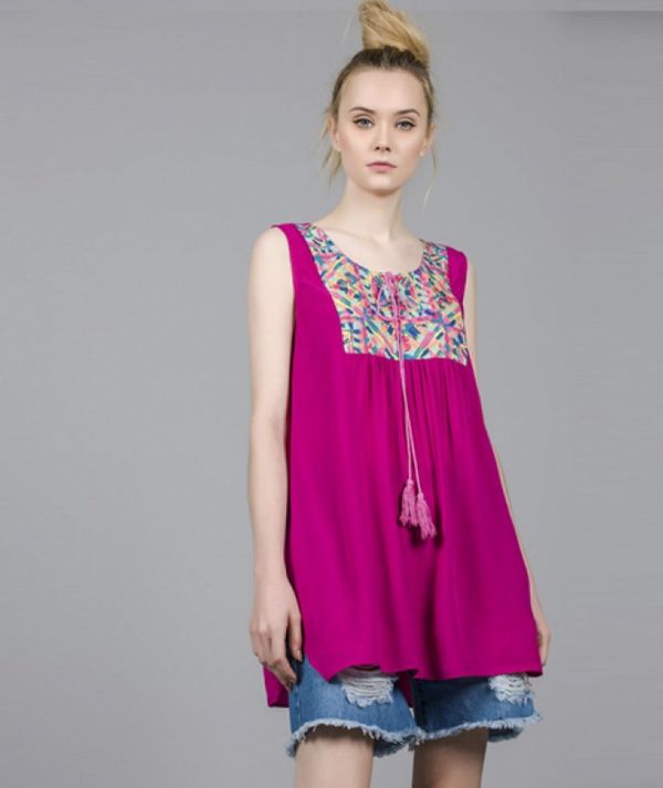 Top with ethnic...