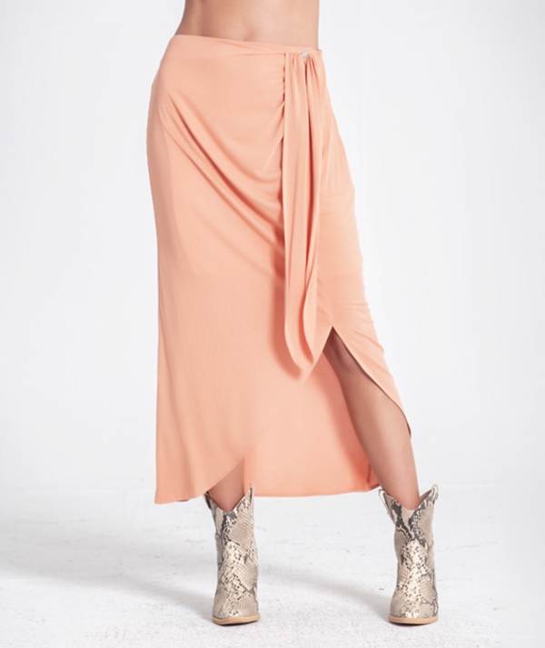 Knotted midi skirt