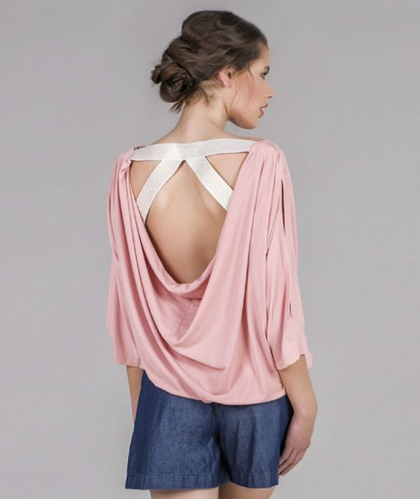 Blouse with back...